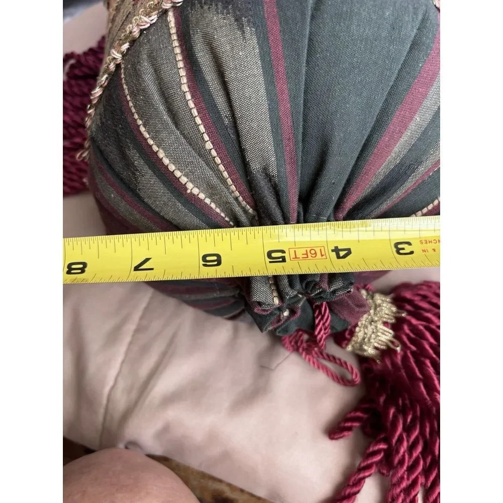 Gorgeous, Custom-Made‎ Bolster Pillow, Big Elephant, Jewels Sequins Fancy Beads